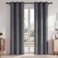 thumbnail image 1 of Blackout Curtains, Blackout Curtains Set of 2 for Bedroom Living Room 42x84 in, Thermal Insulated Room Darkening Drapes with Grommet Top, Noise Reduction & Light Blocking, Printed Gray, 1 of 7