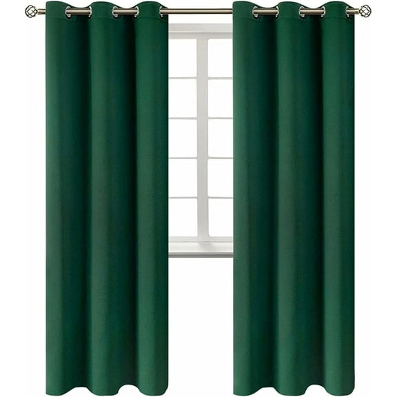 Blackout window curtain for living room / bedroom drapes divider room panel thermal grommet Set of 2 panels , 37 by 84 inch, HUNTER color K68