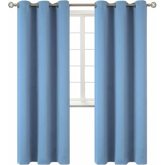 Blackout window curtain for living room / bedroom drapes divider room panel thermal grommet Set of 2 panels , 37 by 84 inch, SLATE color K68