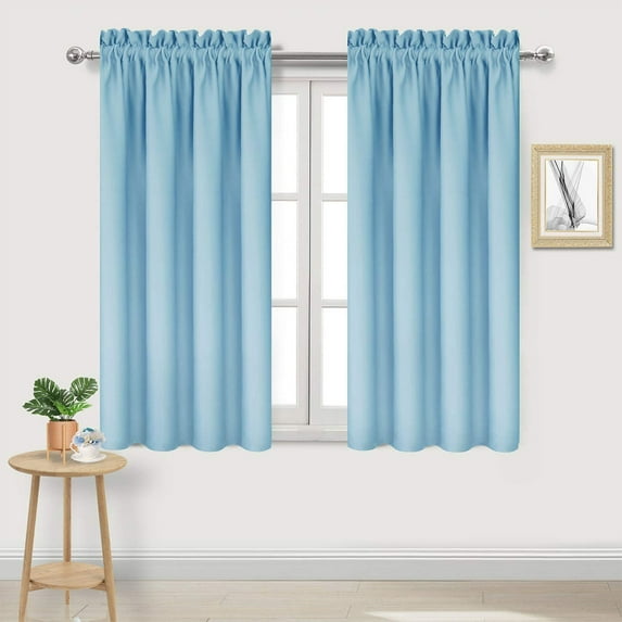 Blackouts Curtains, Thermal Insulation Energy-Saving Bedroom And Kitchen Curtains, Nordic Solid Color Black Silk Blackouts Curtain Curtain 96X114Cm