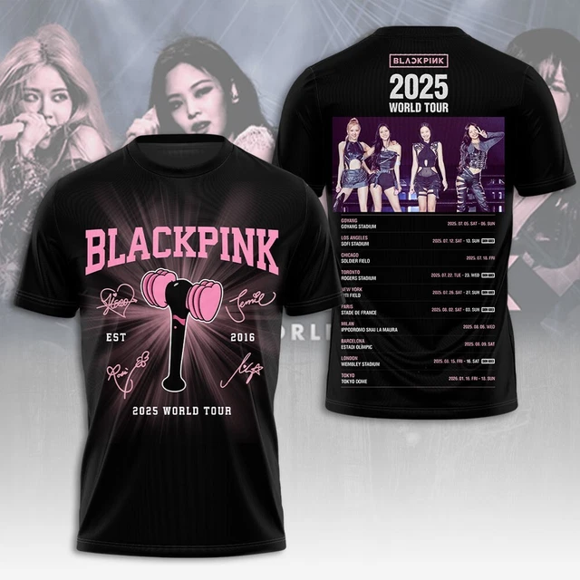 BLACKPINK DEADLINE WORLD TOUR Tシャツ韓国限定 New Black Pink Deadline World Tour T-Shirt, BlackPink 2025