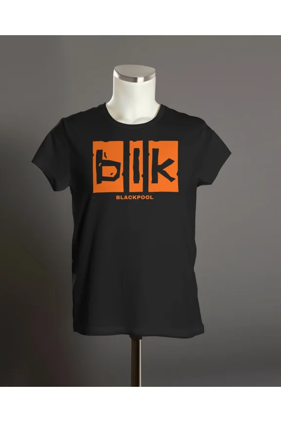 Blackpool blk Football Code T-Shirt | Tangerine Seaside Bloomfield Lancashire
