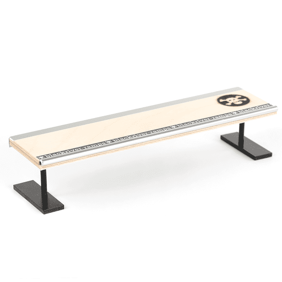 Blackriver Fingerboard Ramps Locker Room Bench | Wood Top, Metal Copings