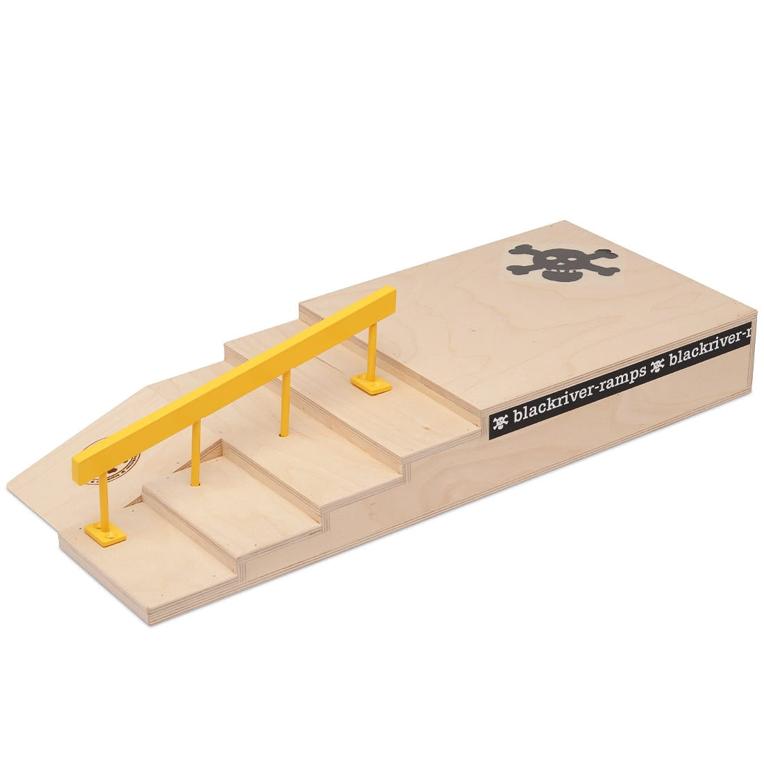 Board Ramps With Rails Blackriver Fingerboard Ramps - Stairset With Square Rail Yellow ...