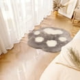 thumbnail image 1 of Latrodar Imitation Wool Cozy Paw Shaped Carpet Plush Best of Both Worlds Bedroom Bedside Rug Gray Home Tools, 1 of 5