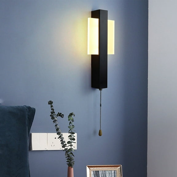 Latrodar Wired Metal Wall Light, Modern Warm LED Wall Light, Indoor Golden Creative , Bedside, Modern Mo Black 10.4x10.4 Inch Home Gadgets