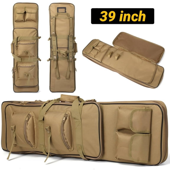 Blacksmith 39 inch Soft Padded Storage Bag Case Carrying Backpack with Adjustable Straps and Zipper, Khaki