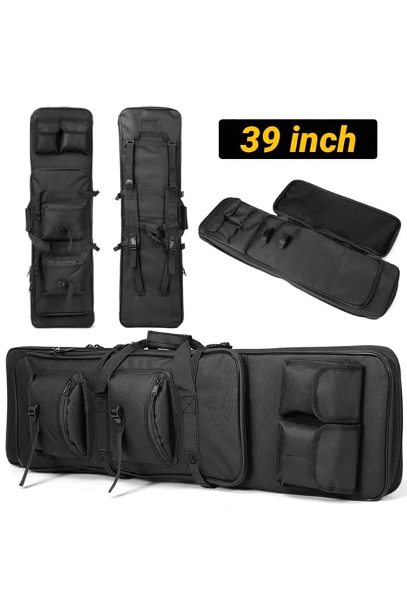 39 inch Soft Padded Storage Bag Case Carrying Backpack with Adjustable Straps and Zipper, Black