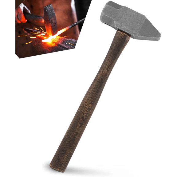 Blacksmith 4LB Handmade Forge Hammer for Farrier, Knife Maker, Blacksmith Forging Tool