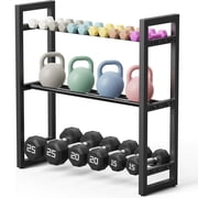 Dumbbell Rack,Blacksmith 3 Tier Adjustable Heavy-Duty Weight Rack for Dumbbell,Kettlebells, Multiple Balls,330 lb Total Capacity,Black