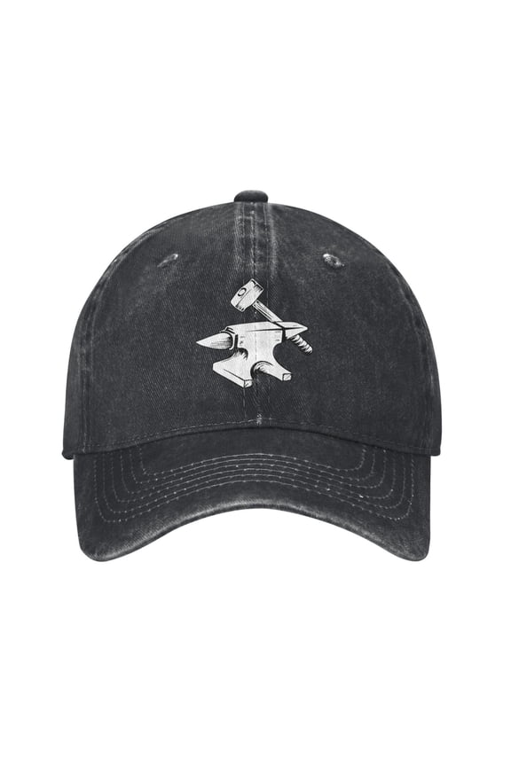 Blacksmith Anvil Logo Adult Adjustable Classic Washed Casquette Cap Hat Baseball Cap For Man For Woman