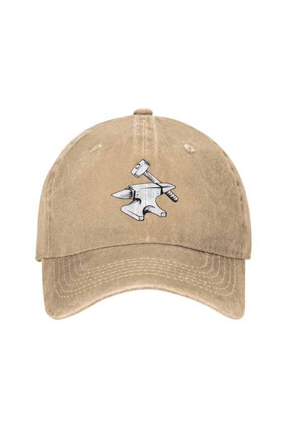 Blacksmith Anvil Logo Adult Adjustable Classic Washed Casquette Cap Hat Baseball Cap For Man For Woman
