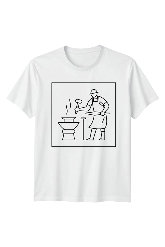 Blacksmith At Work Hobbies Mens T-Shirt Womens Tee Graphic Unisex Top All Size S-5XL