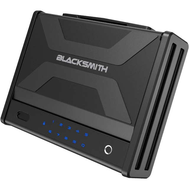 Blacksmith Fingerprint Bedside Biometric Gun Safe for Pistols, Quick