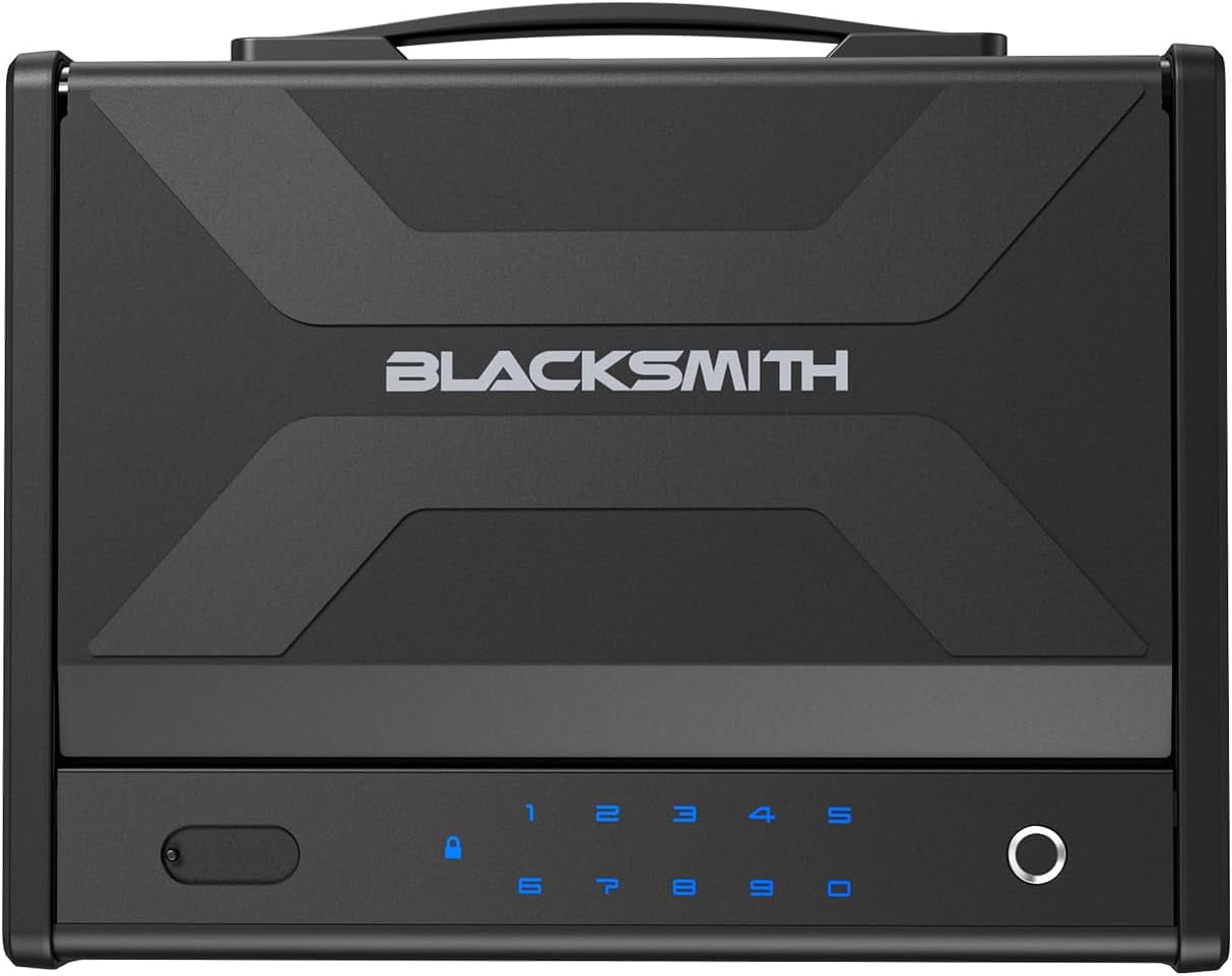 Blacksmith Biometric Gun Safe for Pistols with Handle Quick Access Handgun Safe Alloy Steel Gun