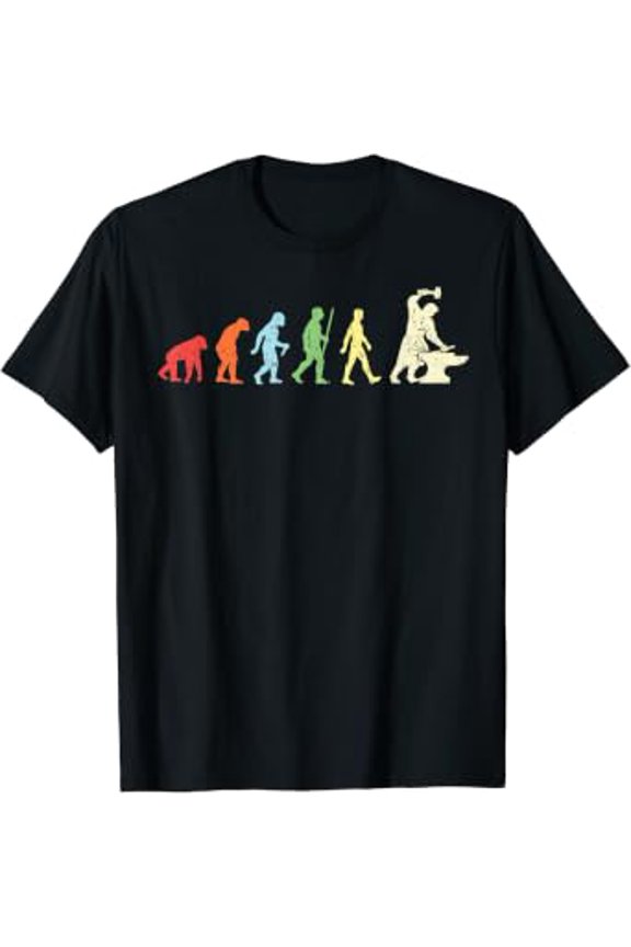 Blacksmith Evolution Vintage Blacksmithing Gift Blacksmith T-Shirt