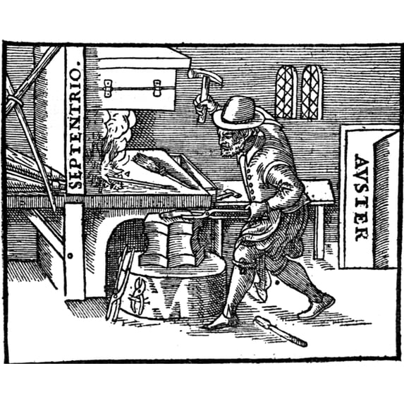 Blacksmith, Magnetic Forces, 17th Century Poster Print by Science Source (24 x 18)