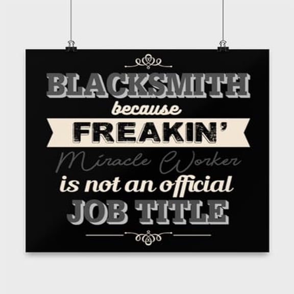 Blacksmith Art Print - Carpenter Decor - 13x13 Poster Print - Rustic Style