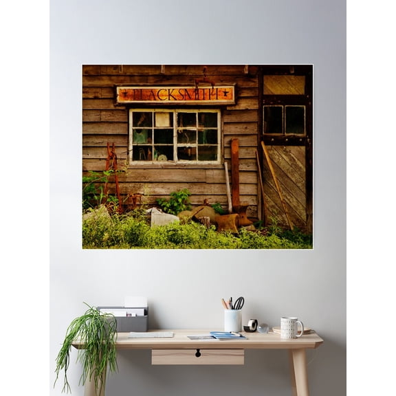 Blacksmith Shop Poster Wall Art, Modern Wall Decor For Living Room Bedroom, 16x24 UNFRAMED