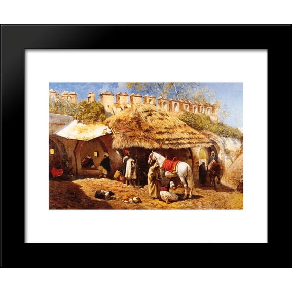 Blacksmith Shop at Tangiers 20x24 Framed Art Print by Edwin Lord Weeks