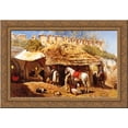 thumbnail image 1 of Blacksmith Shop at Tangiers 24x18 Gold Ornate Wood Framed Canvas Art by Weeks, Edwin Lord, 1 of 2