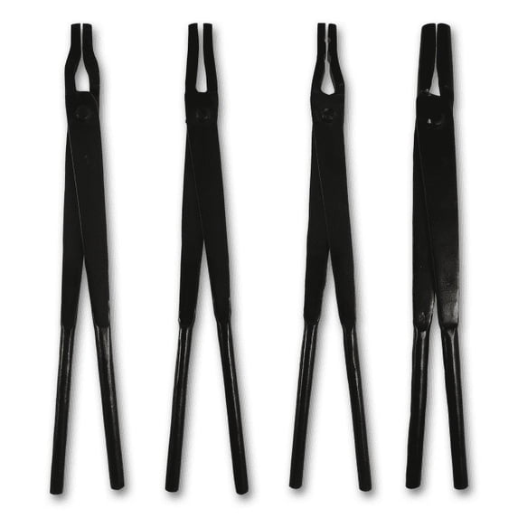 Blacksmith Tongs 16" Tool Set Wolf jaw, Flat, Round, Mandrel jaw