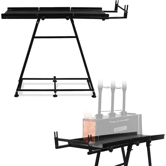 Blacksmith forge kit Stand - compatible to all single burner, double burner & three burner forge blacksmithing starter kit Steel propane forge - forge starter kit 36 inch tool kit stand