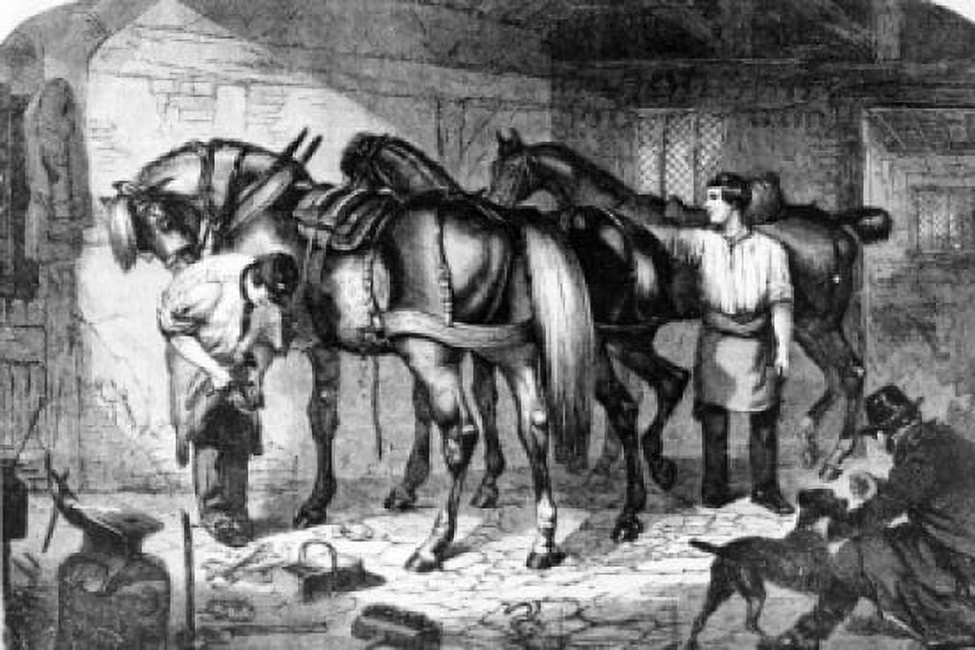 Blacksmithing 1839 Canvas Art -  (18 x 24)