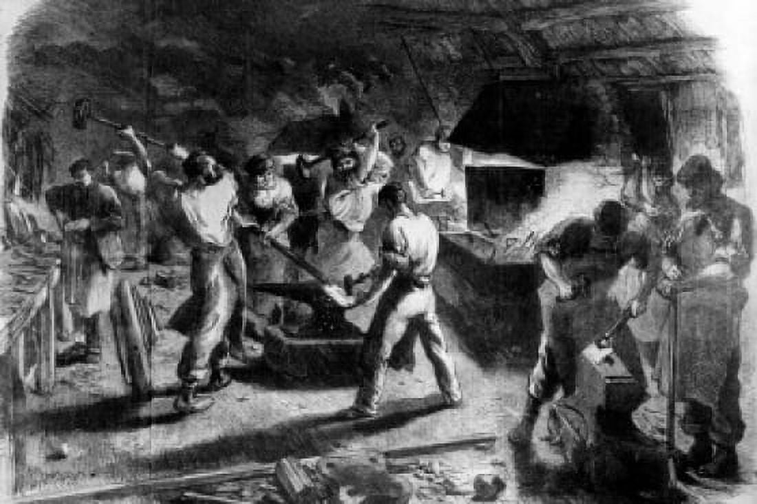 Blacksmiths print Canvas Art - (24 x 36)