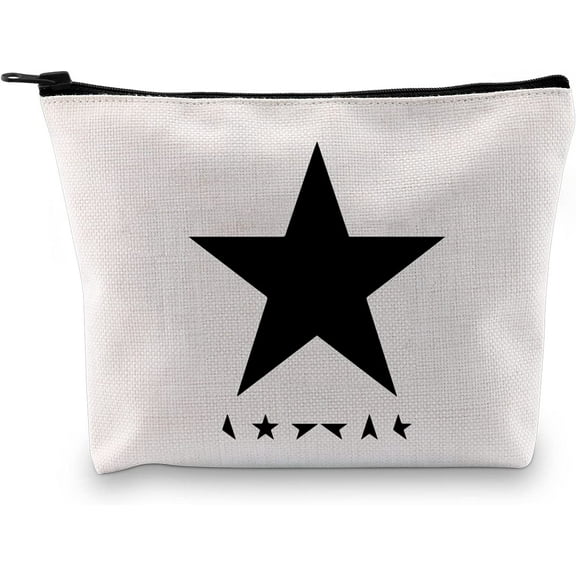 Blackstar Inspired Zipper Pouch Makeup Travel Bag Starman Gift Music Gift for Fan