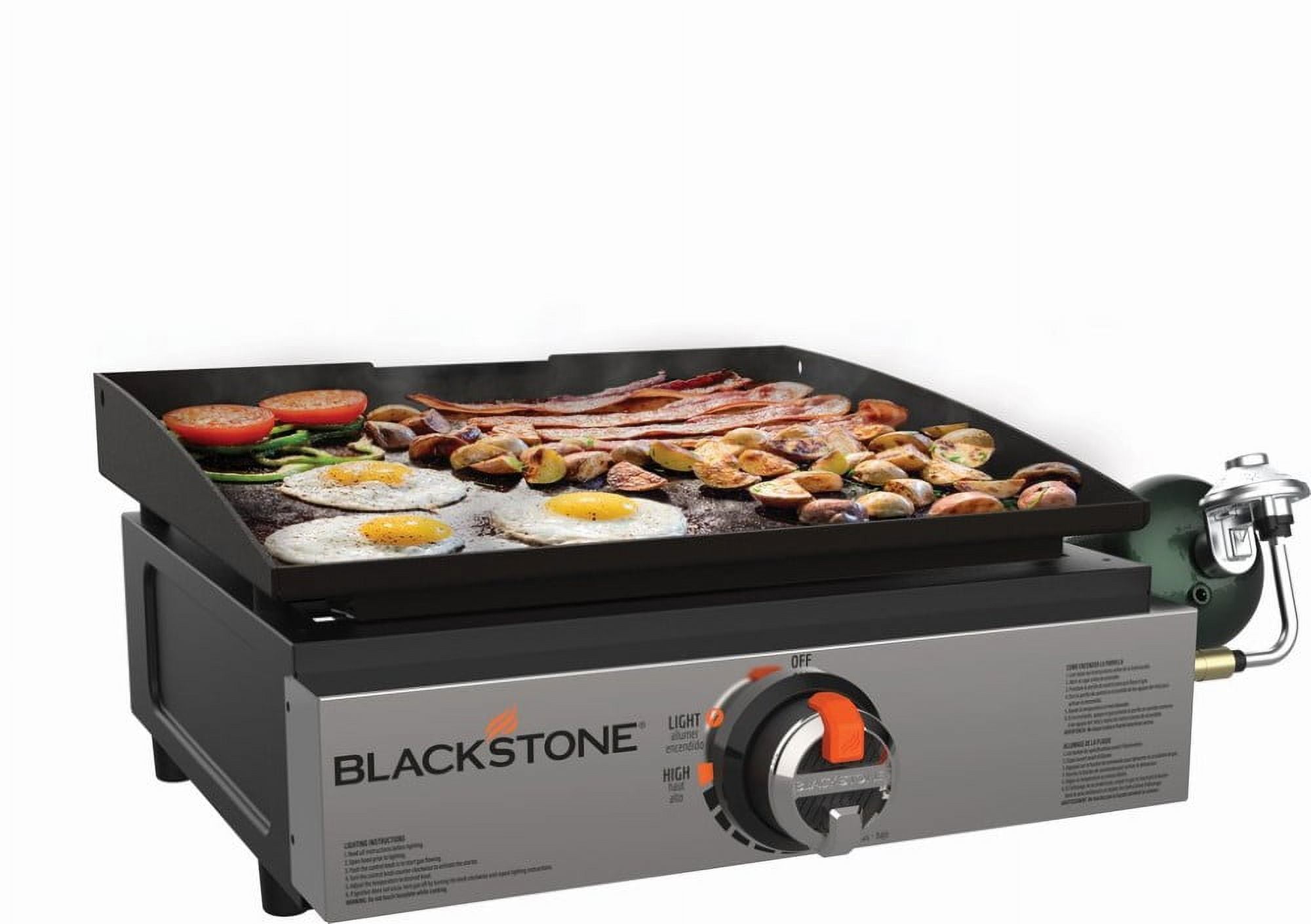 Black 17" Steel Tabletop Outdoor Gas Griddle