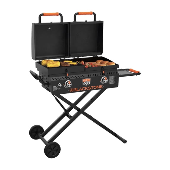 Blackstone On The Go 17" Griddle and Grill Combo with Hood