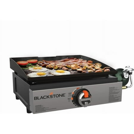 Blackstone - Original 17 In. Countertop Outdoor Griddle with Stainless Steel Front - Silver