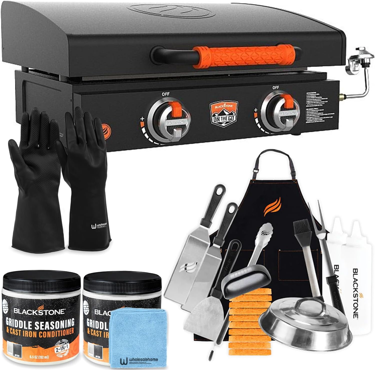 Blackstone 2-Burner 22" Outdoor Griddles with Nonstick On the Go Tabletop