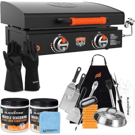 Blackstone 2-Burner 22" Outdoor Griddles with Nonstick On the Go Tabletop