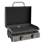 Blackstone 2-Burner 22 Tabletop Griddle with Hood Omnivore Plate and Stainless Front Panel