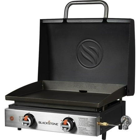Blackstone - 22 In. Outdoor Countertop Griddle with stainless Steel Front - Black