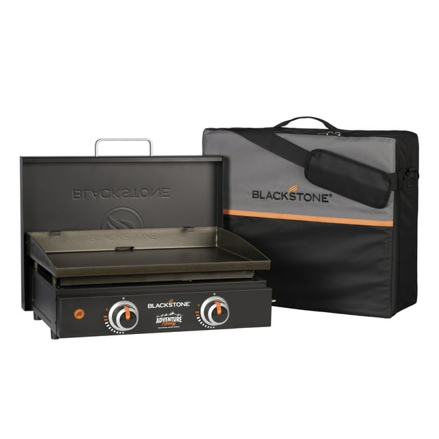 Blackstone 2 Burner 22" Tabletop Propane Griddle with Cover and Carrier
