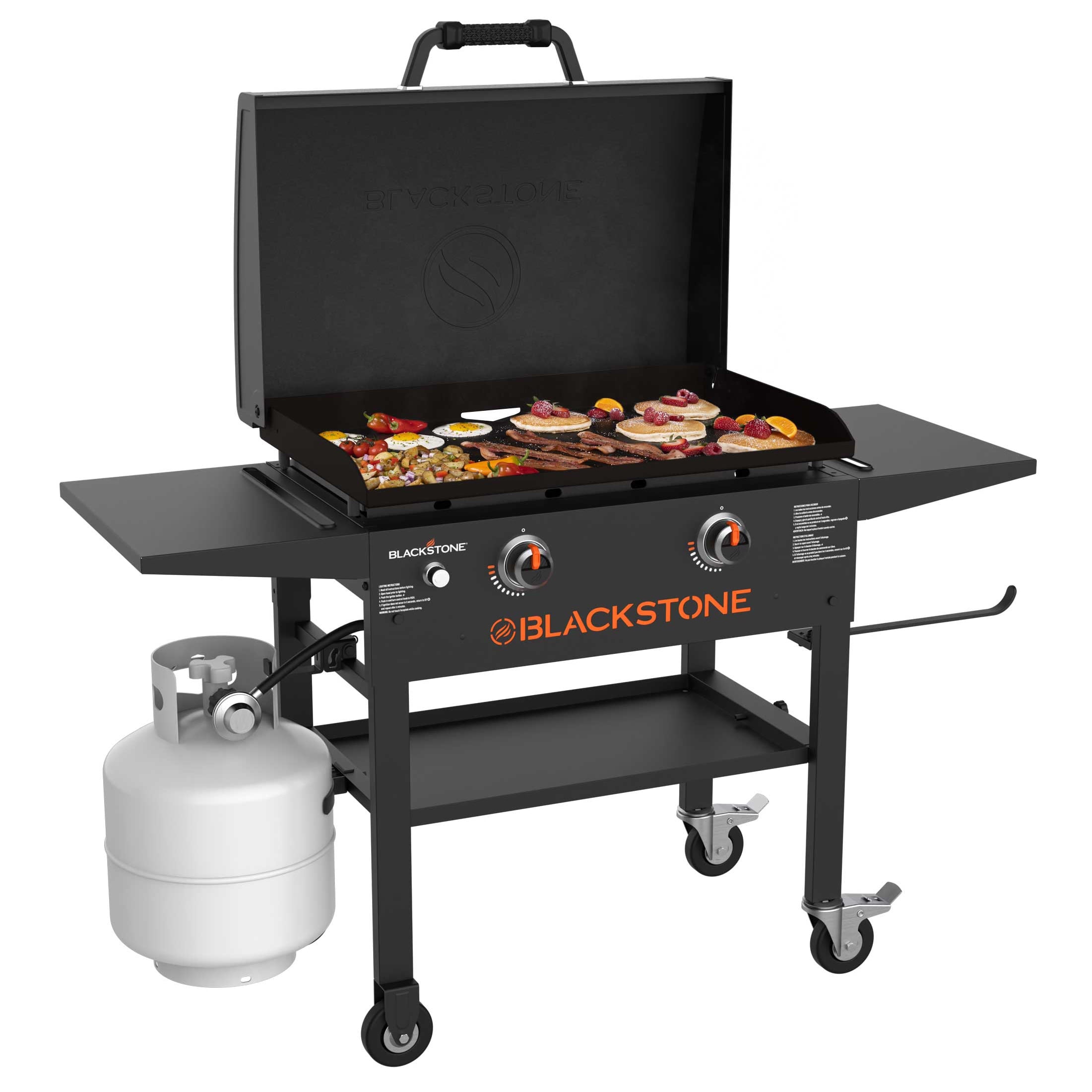 Blackstone 2-Burner 28” Propane Griddle with Hood and Omni Plate - Walmart.com