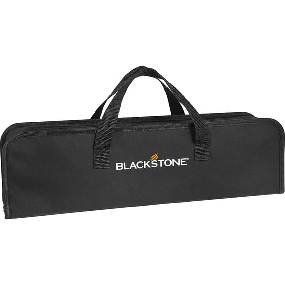 Blackstone 5481 Tabletop 5 Piece Griddle Tool Kit- Outdoor Indoor Grill BBQ Utensils, 2 Stainless Steel Spatulas, 1 Classic Tong, 16Oz Squeeze Bottle, 1 Portable Carry Bag, Black,