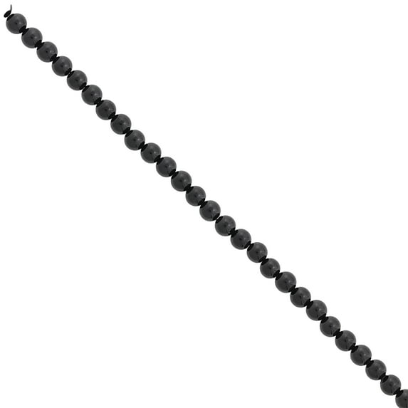 Blackstone 6mm Round Beads 8" Strand
