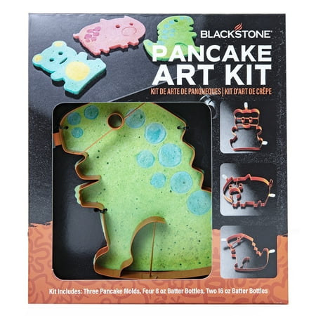 Blackstone 9-Piece Pancake Art Kit, Includes 3 Food Molds and 6 Bottles