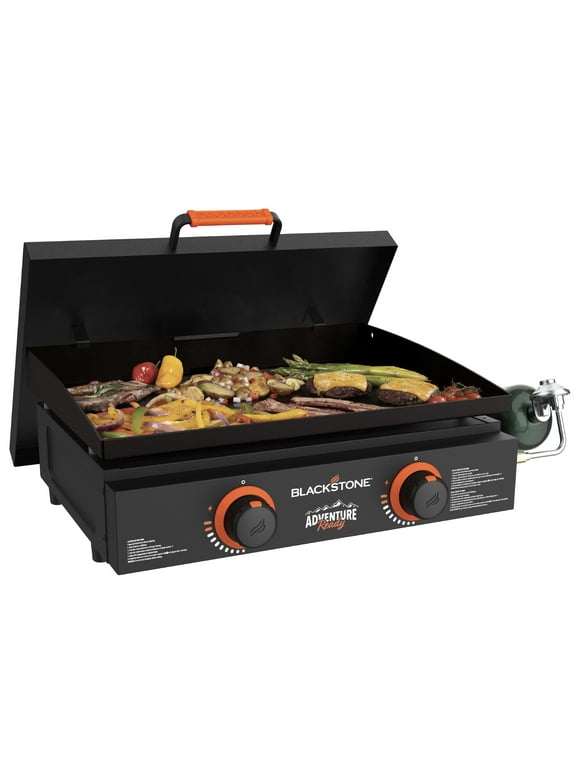 Blackstone Adventure Ready 2-Burner 22" Propane Griddle with Hard Cover in Black