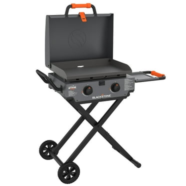 Blackstone Adventure Ready 2-Burner 22" Propane Omnivore Griddle with Flex-Fold Legs in Charcoal Gray