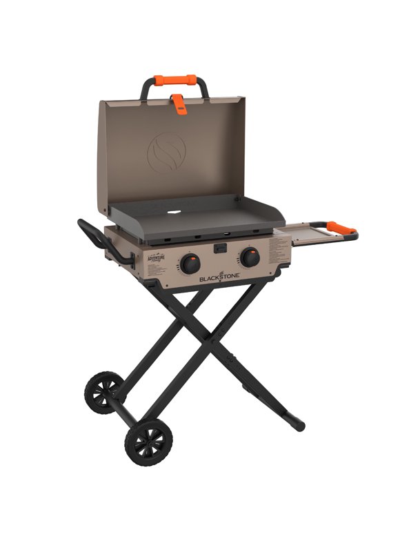Blackstone Adventure Ready 2-Burner 22" Propane Omnivore Griddle with Flexfold Legs in Outback Tan