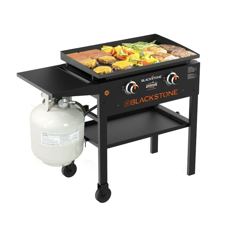 Blackstone Griddle Patio 28-Inch 2-Burner Freestanding Propane Gas  Commercial Style Flat Top Grill With Air Fryer - 1962
