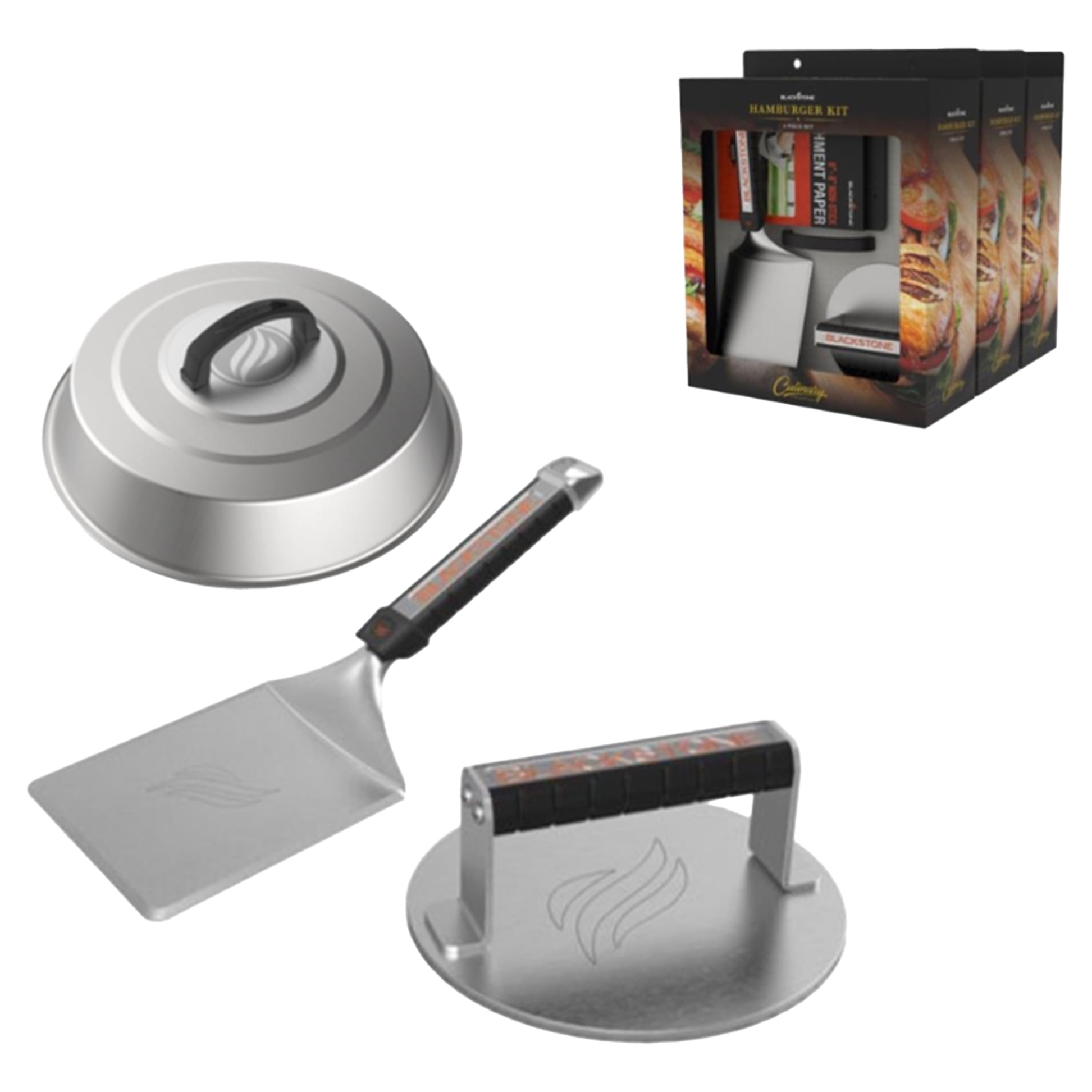 Blackstone 3Pc Stainless Steel Burger Tool Set, Griddle