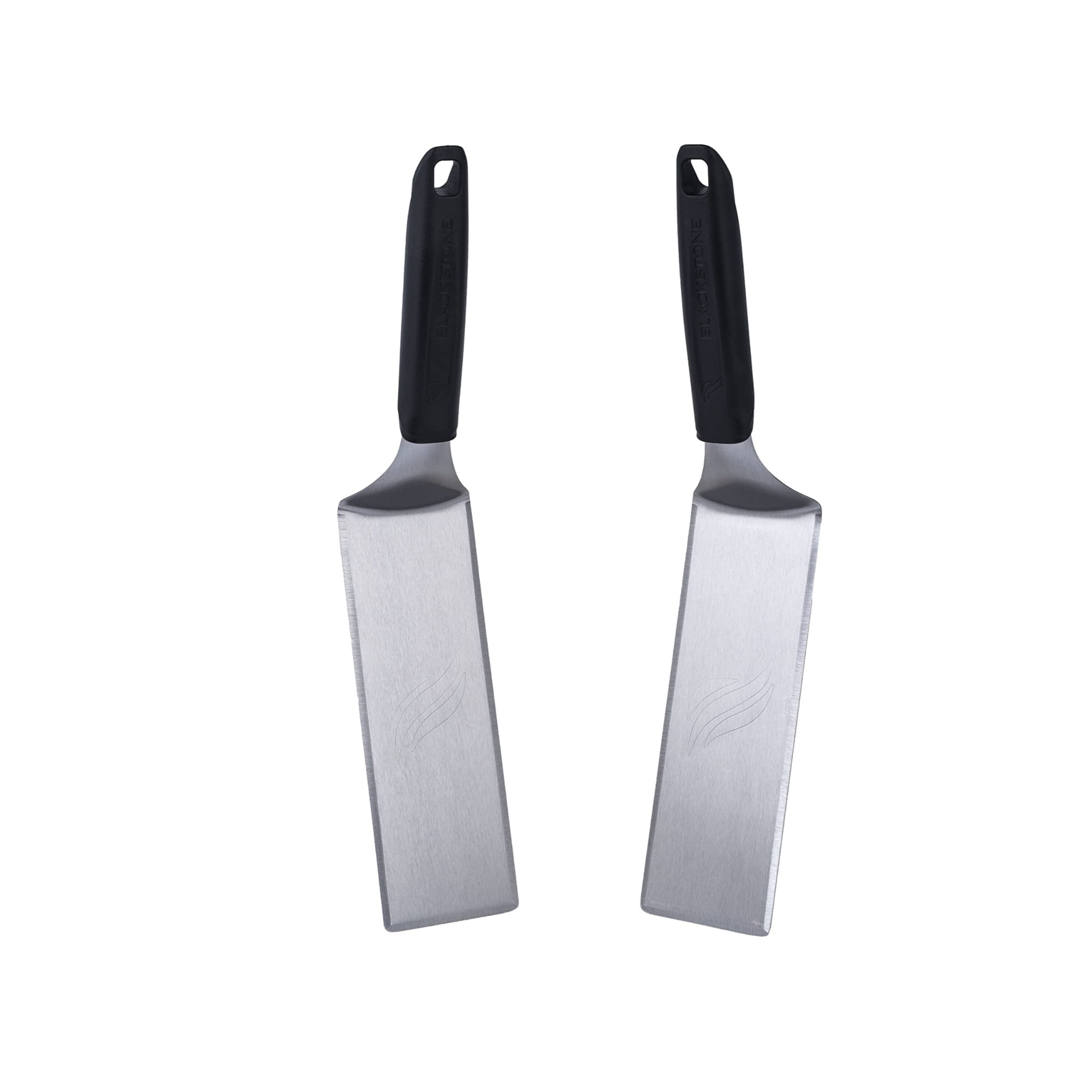 Blackstone Deluxe Stainless Steel Griddle Spatulas in Black & Silver, 2-Piece