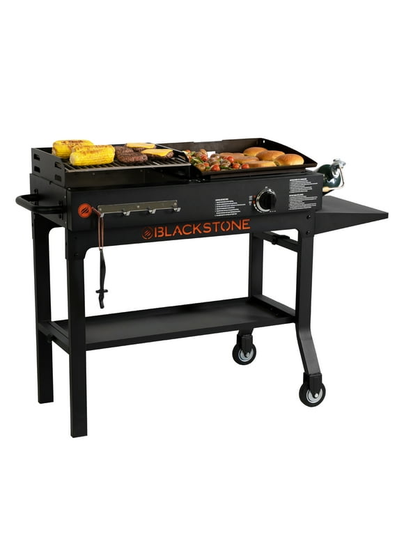 Blackstone Duo 17" Propane Griddle and Charcoal Grill Combo