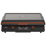 Blackstone E-Series Griddle, 22 Inch 2-Burner Electric Flat Top Grill with Hood and Prep Cart, Black